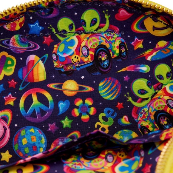 Lisa Frank Saturn Smiley Face Crossbody Purse - Picture 3 of 5
